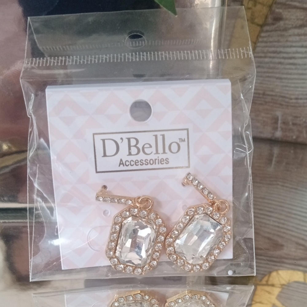 FREE D' Bello Gold and Silver Crystal Earrings